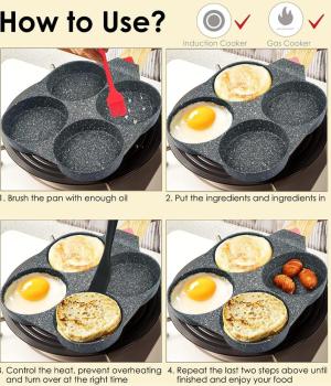 Aluminum 4-Hole Frying Pan