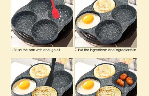 Aluminum 4-Hole Frying Pan