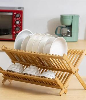 Wooden Dish Rack Plate Rack