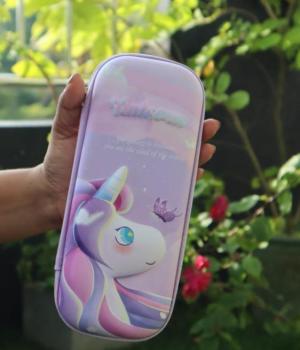 3D unicorn pencil case