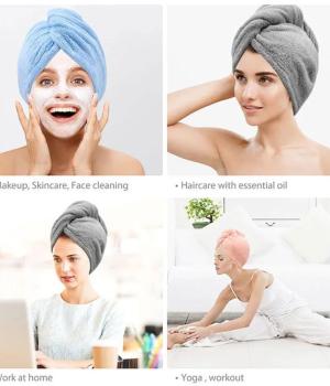 Microfiber Hair Towel Wrap Super Absorbent Quick Dry Hair Turban Women