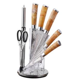 7-Piece Kitchen Knife Set Best With Cutlery & Knife Sharpener Steel