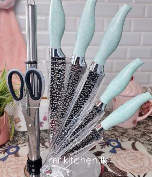 7-Piece Kitchen Knife Set Best with Cutlery & Knife Sharpener Steel-