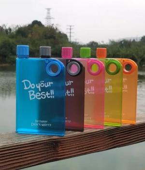 notebook slim flat water bottle