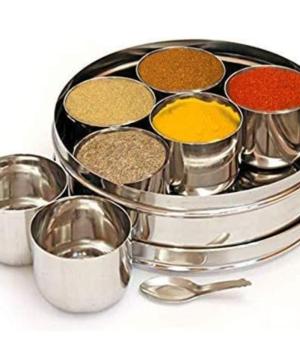 Stainless steel masala spice box