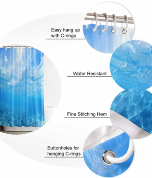 2in1 shower curtain 183cm