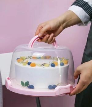 Design Portable Food Plastic Bread Carrier Fashion cake Box