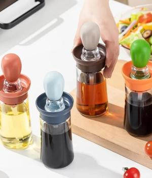 Silicone Oil Bottle with Brush