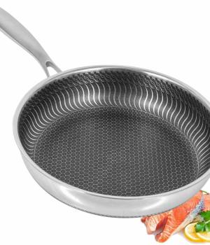 28cm Honeycomb Stainless steel Frying pan