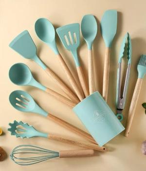12pc sHeat Resistant Silicone Kitchenware Cooking Utensils Set
